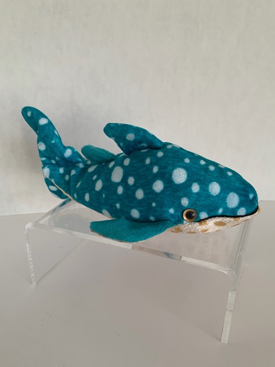 Ty Other - NWT Beanie Baby Ty Poseidon Whale 2000 Retired Vintage Ocean Blue Tan Polka Dots